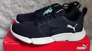 unboxing dan review puma interflex modern peacoat pumawhite [upl. by Eittah136]