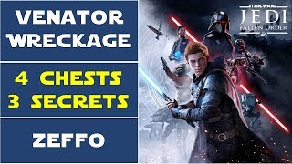 Venator Wreckage  All Chests and Secrets Locations  Star Wars Jedi Fallen Order [upl. by Lered]