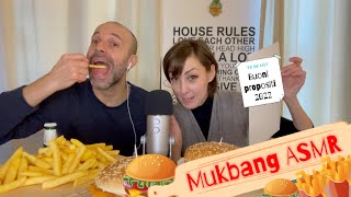 ASMR MUKBANG 😋🍟🍔 e BUONI PROPOSITI 2022 👩🏻👨🏼‍🦲 Eating sounds e whispering 🍽🗣 ASMR ITA [upl. by Atoel215]