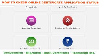 HOW TO CHECK ONLINE CERTIFICATE APPLICATION STATUS OSMANIA OU CONVOCATION MIGRATION RANK CERTIFICATE [upl. by Awram]