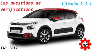 Questions de vérifications  Citroën C3  Lets Go Autoécole [upl. by Esmerolda]