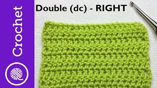 How to Double Crochet  Beginner Crochet Lesson 3  Right Handed CC [upl. by Nosae]