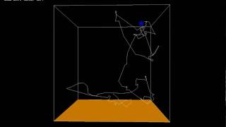 Brownian motion random walk in a Box Simulation [upl. by Rolyak35]