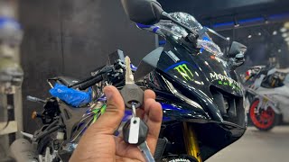 Yamaha R15M Monster Energy Edition 2024 New features  On Road Price  Detailed Review [upl. by Eisle]