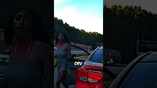 Crazy Karen Hit And Run Attempt Road Rage 😨 [upl. by Rooker]