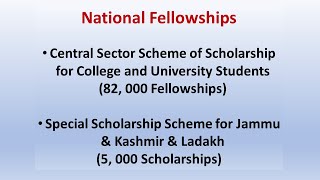 UG amp PG Fellowships I National Scholarships I Special Scholarship Scheme for Jammu amp Kashmiramp Ladakh [upl. by Allesig]