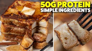 Protein French Toast with Cottage Cheese  No Protein Powder Needed [upl. by Ahsirahc184]