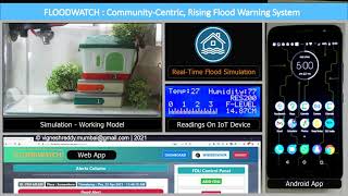 FloodWatch Demonstration  Vignesh Reddy  2021 [upl. by Margareta]