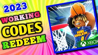 All Secret Dunking Simulator Codes 2023  Codes for Dunking Simulator 2023  Roblox Code [upl. by Jenei]