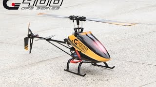 WWWRTFHELICOM  REVIEW WALKERA G400 GPS 6AXIS FLYBARLESS CP RC HELICOPTER [upl. by Llerrem467]