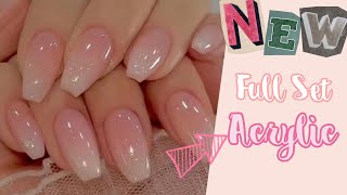 How to apply full set acrylic  nails tip  learn nails for beginner [upl. by Adoh]