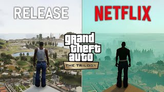 GTA Trilogy Definitive Edition Release vs Netflix Mobile  Graphics Physics and Details Comparison [upl. by Adele]