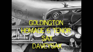 GOLDINGTON HOMAGE 6 TENOR SAX DEMO 2 DAVEYSAX [upl. by Niarda118]