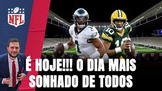 A NFL ESTÁ NO BRASIL CHEGOU O SONHADO DIA DE EAGLES E PACKERS NA ARENA CORINTHIANS [upl. by Atirahc144]