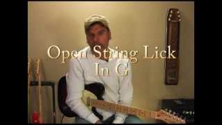 Open String Lick In G Lesson  Country Guitar Chops [upl. by Idas]