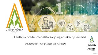 Lantbruk och livsmedelsförsörjning i osäker cybervärld DEL 1 [upl. by Tnomyar]