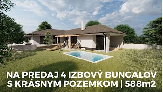 NA PREDAJ MODERNÝ BUNGALOV S KRÁSNYM POZEMKOM  588m2  PERÍNCHYM ČASŤ GOMBOŠ [upl. by Mellie]