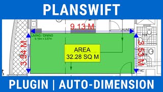 Planswift Plugins  Area with Dimensions  Auto Linear Dimension  Advanced Properties  Planswift 9 [upl. by Fagan]