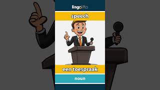 🇬🇧🇳🇱 speech  een toespraak  vocabulary builder  learn English  laten we Engels leren [upl. by Nnaeirrac605]