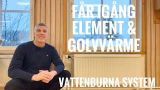 Får igång kalla element och golvvärme Luftar justerar radiatorventil och fyller på vatten trycket [upl. by Arrim]