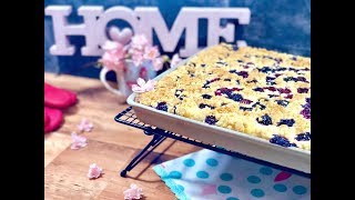 QUARKSTREUSELKUCHEN mit Blaubeeren 😍 5MinutenKuchen 💞 Zauberhafte Leckereien [upl. by Samp274]