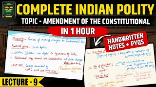 Complete M Laxmikant Summary  Amendment Of The Constitution  Ep9  UPSC 2025  OnlyIAS [upl. by Nagn531]