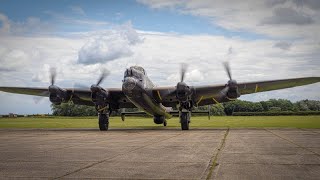 East Kirkby Aviation Heritage Centre Lancaster and Mosquito Taxi Runs With Pictures [upl. by Aniala]