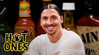 Zlatan Ibrahimović Gets Slide Tackled By Spicy Wings  Hot Ones [upl. by Pedro]