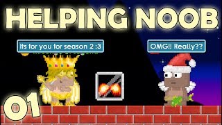 GrowTopia  Helping Noob 01 Season 2  Qna BIGGEST HELP OMG [upl. by Enelyk]