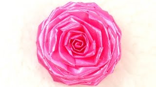 DIY Ribbon Rose Tutorial Floral Ribbon How to make [upl. by Dot]