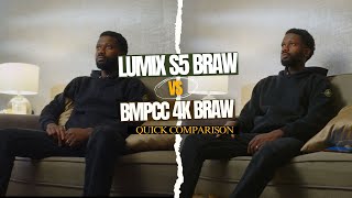 LUMIX S5 BRAW vs BMPCC 4K BRAW  Quick Comparison [upl. by Jolyn57]