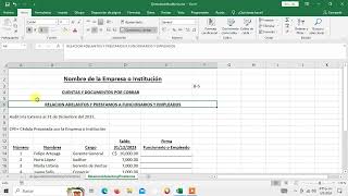 Relacion de Adelantos y Prestamos a Funcionarios y Empleados en Auditoria auditoria auditoría [upl. by Lock]