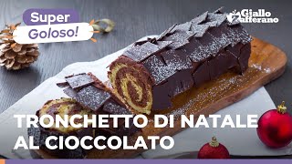 TRONCHETTO DI NATALE AL CIOCCOLATO  Goloso e perfetto per le Feste [upl. by Etnemelc]