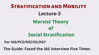 Marxist Theory of Social Stratificationfor UPSCIASSOCIOLOGY [upl. by Amzu]