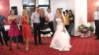 Best funny surprise bride dance  French CanCan [upl. by Yrekaz44]