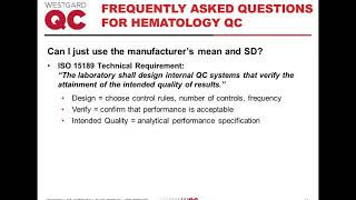 Quality Assurance in the Hematology Laboratory [upl. by Ahsenav]