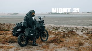 Solo Rain ASMR Motorcycle Camping  Silent Vlog  BEES [upl. by Orel]