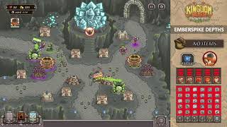 KINGDOM RUSH FRONTIERS WALKTHROUGH 15  EMBERSPIKE DEPTHS [upl. by Saenihp]