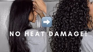 How to Straight to Curly  NO HEAT DAMAGE [upl. by Ennirroc]