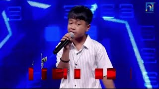 Ayuv Lama quotBudheskal Ko Lathiquot The Voice of Kids Nepal Season 3 The live Round [upl. by Oyek59]