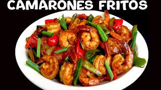 Camarones fritos con vegetales Comida China [upl. by Sharity97]