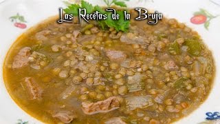 LENTEJAS LIGERAS  Receta tradicional sin fritos [upl. by Jasen352]