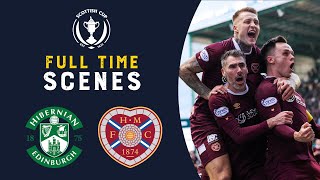 SCENES as Hearts win Edinburgh Derby  Hibernian 03 Hearts  Scottish Cup Fourth Round 202223 [upl. by Nirrej]