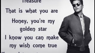 Treasure  Bruno Mars Lyric Video [upl. by Ylrebme]