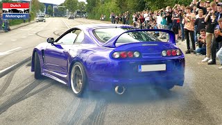 Modified Cars leaving Car Show  800HP Skyline TopSecret Supra GT500 AE86 R32 Pandem [upl. by Suravaj111]