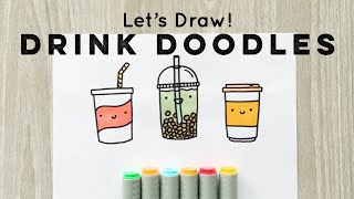 Lets Draw  Doodle Drinks  Doodles by Sarah [upl. by Eninej]