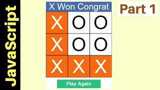 JavaScript  How To Make Tic Tac Toe Game In JS  with source code  Part 12 [upl. by Yenaiv]