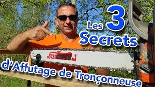 3 Secrets pour Affuter FACILEMENT sa chaine de Tronçonneuse [upl. by Arabrab257]