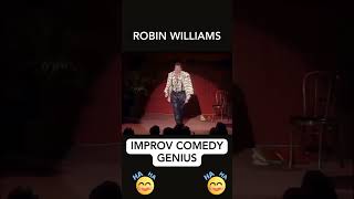 Robin Williams Improv Comedy Genius funny youtubeshorts comedy robinwilliams [upl. by Leilah]