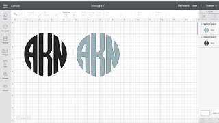 HOW TO Make A Monogram in Cricut Design Space [upl. by Vitoria133]